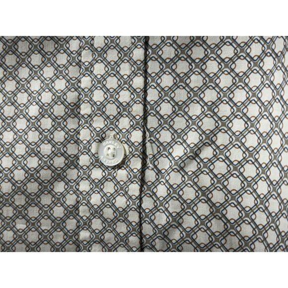 Oakley Shirt Men's Small Geometric Button Up Short Sleeve Pocket Tee - Picture 4 of 7